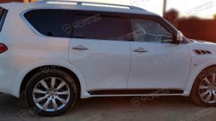 Дефлекторы окон (ветровики) Infiniti QX56 (Z62) 2010-2013"EuroStandard" Кобра Тюнинг